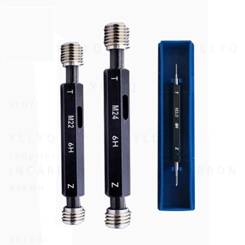 1PCS Mercury Steel Thread Plug Gauge M0.8-M60 Metric Machine Screw Taps Tolerance Measuring Tool