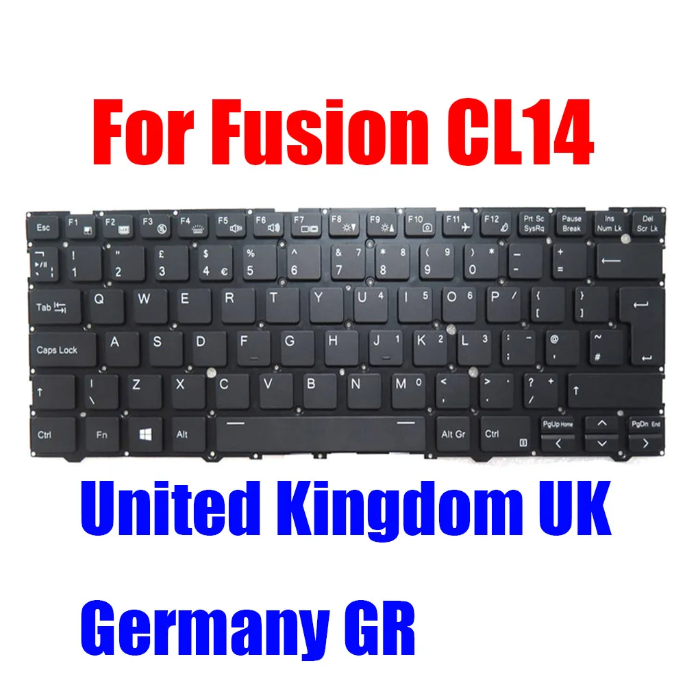 

UK GR Laptop Keyboard For XNB For Fusion CL14 United Kingdom Germany Black With Backlit
