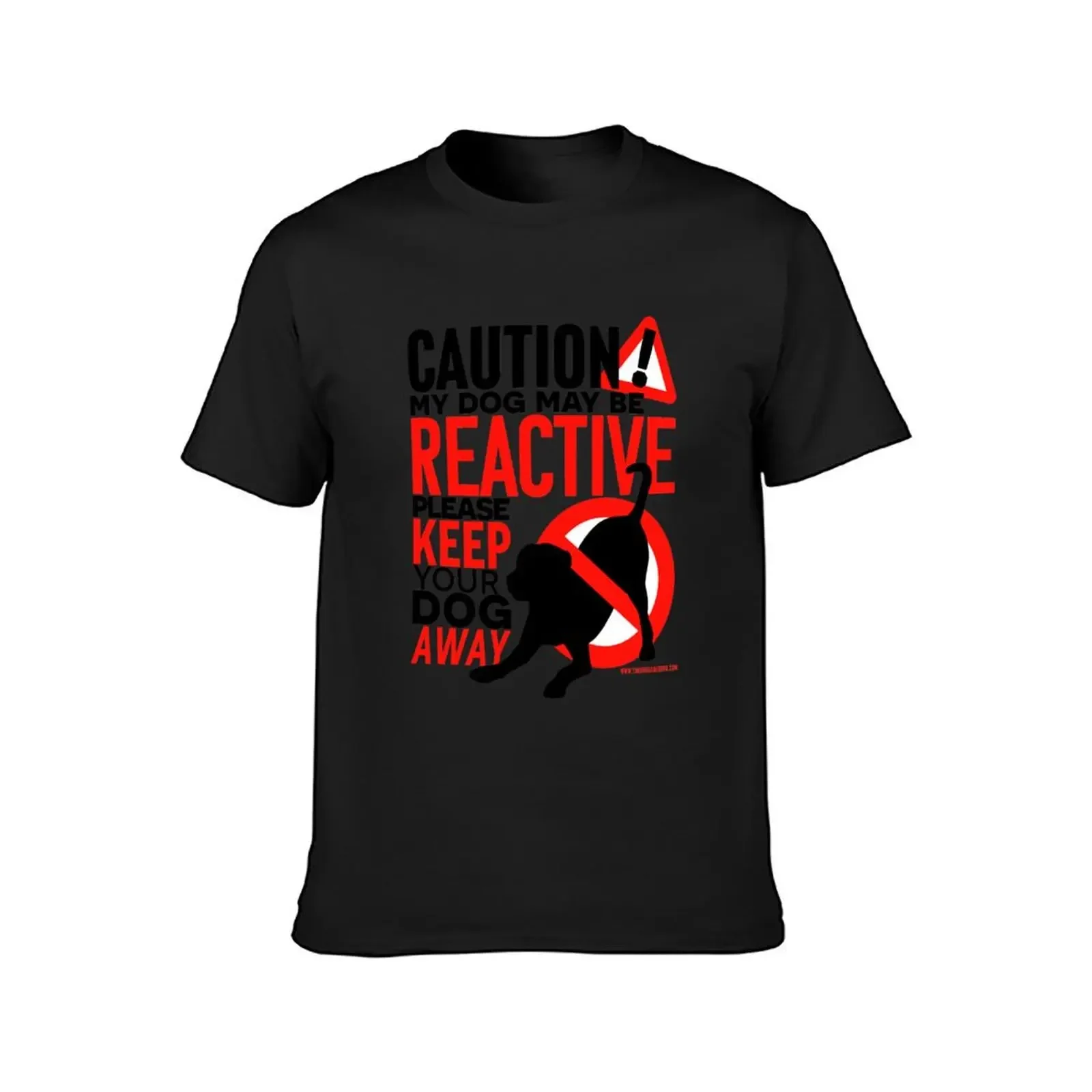 Caution My dog may be REACTIVE, Keep your dog away T-Shirt vintage graphic tee korean fashion men tshirt