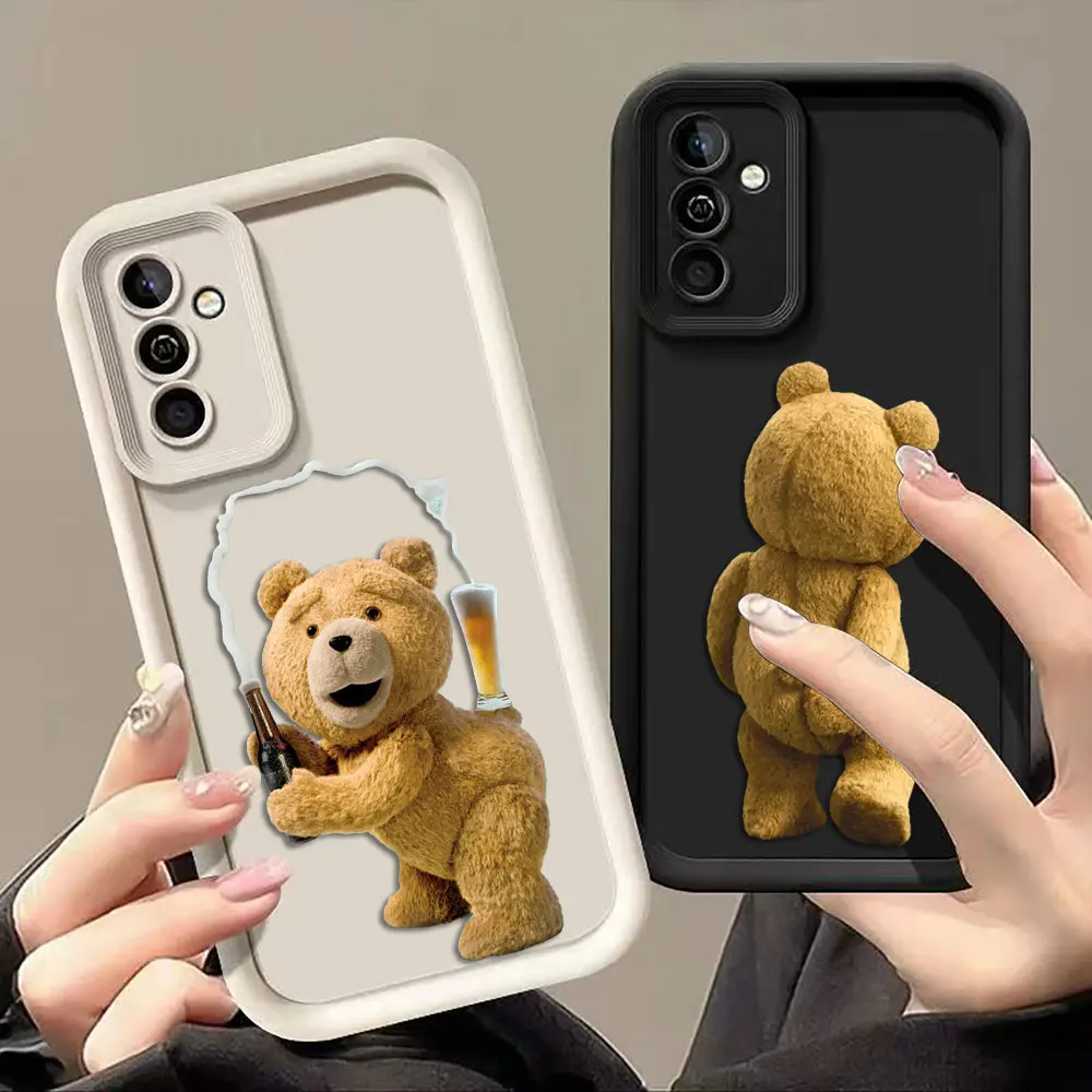 

Naughty T-Teddy Bear Phone Case For Samsung Galaxy S26 S25 S24 S23 S22 S21 FE S20 ULTRA PLUS Cover Silicone Case Funda Shell