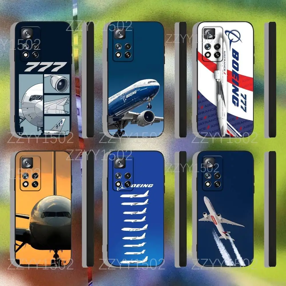 

Cool B-BoeingS 777 Airplane Phone Case For Samsung S25,S24,Ultra,S20,S30,Plus,S22,S23,Ultra,Plus,5G Black Silicone Soft