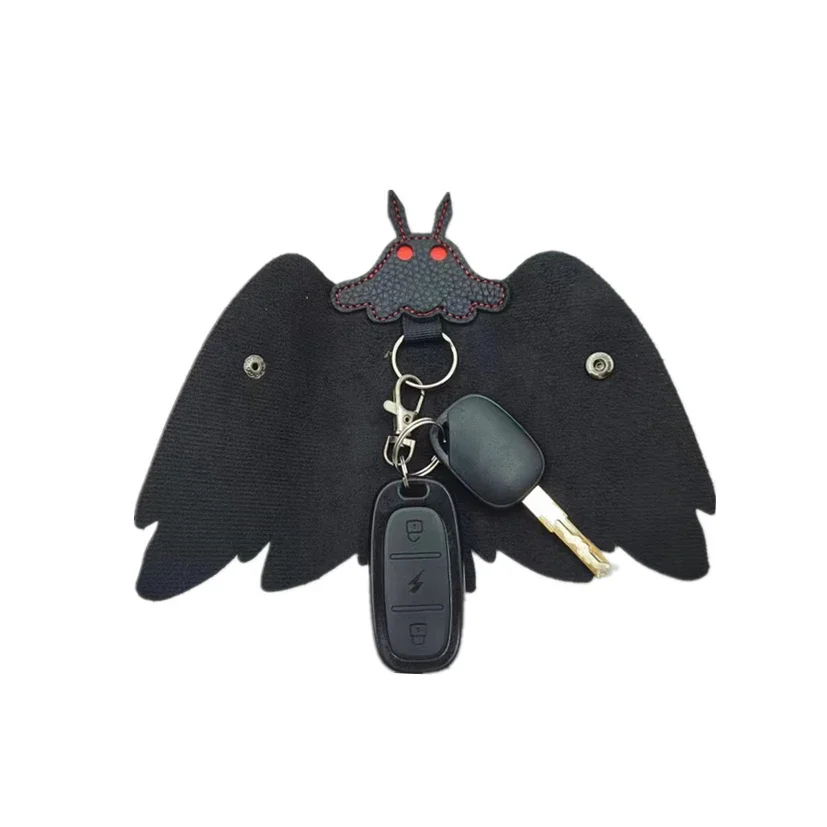 Halloween Mothman Schlüsselanhänger Kryptid Leder Schlüsselbund Geldbörse – Detail 4