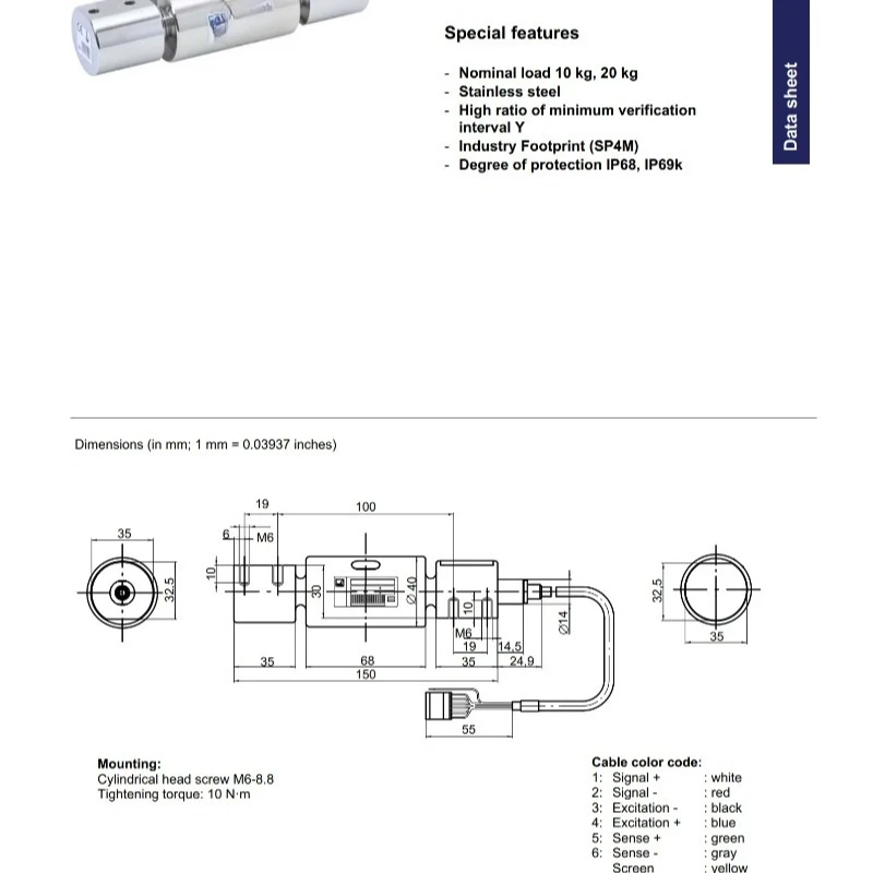 PW25C3 20KG Load Cell Single Point For Rough Environment