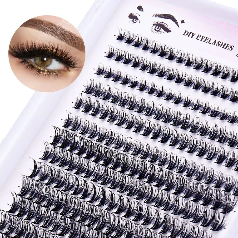 Self Application DIY at Home DIY Lash Extension Kit Wispy 8-12mm with Lash Bond and Seal, Lash Applicator, and Lash Brush