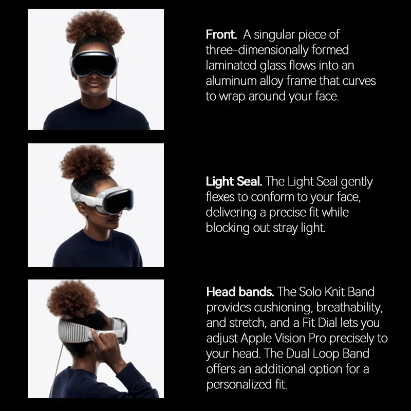 Apple Vision pro VR Glasses Genuine New Product Micro-OLED Display Real-time 3D Infred Camera Spatial Audio Consumer Electronics