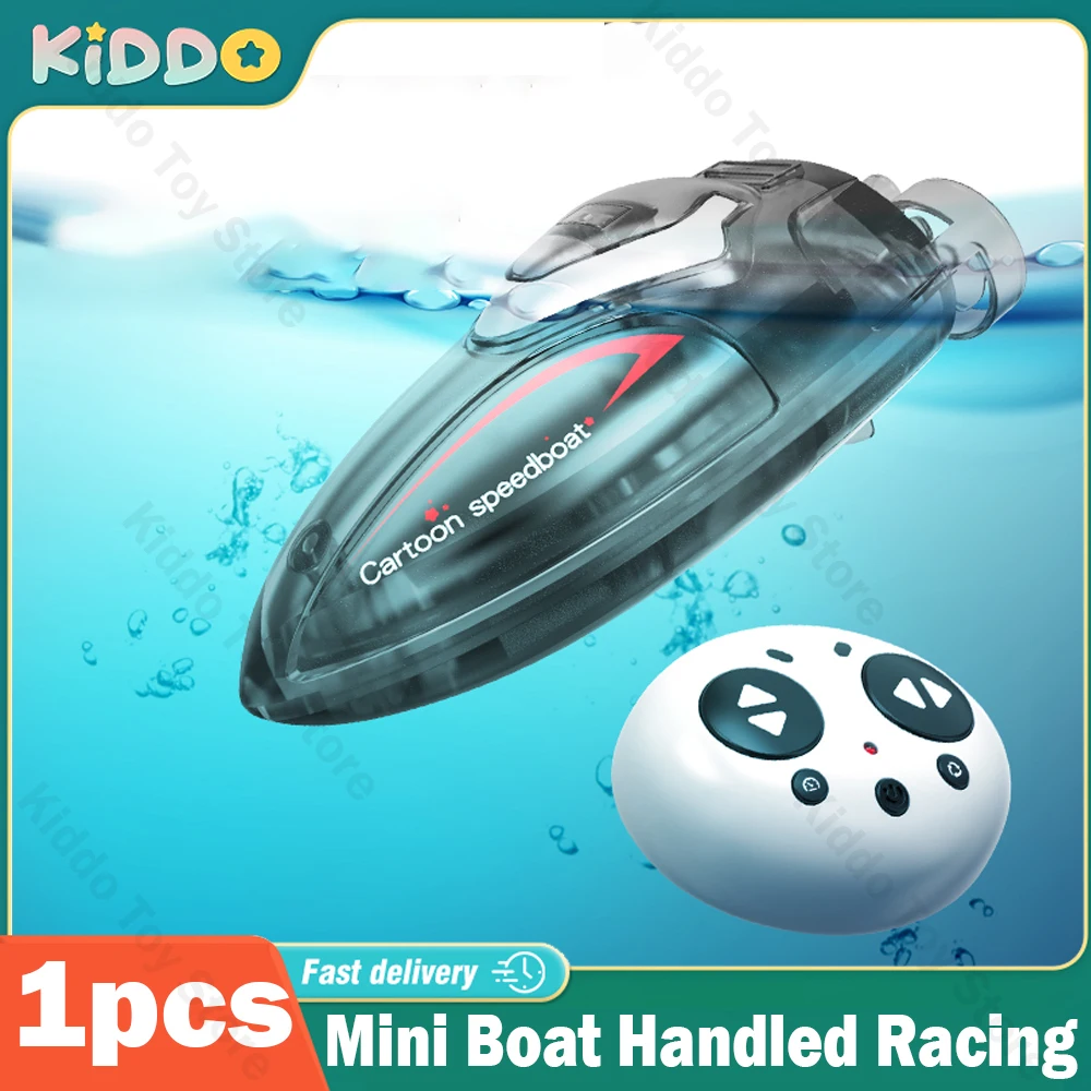 Mini Boat Remote Control Ship Racing Indoor Outdoor Kid Water Play Speed RC Boat Toy Educational