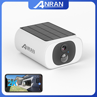 ANRAN 2K Wifi Solar Camera PIR Detect 3MP Outdoor Surveillance Solar Powered Camera Security Protection Rechargeable Battery