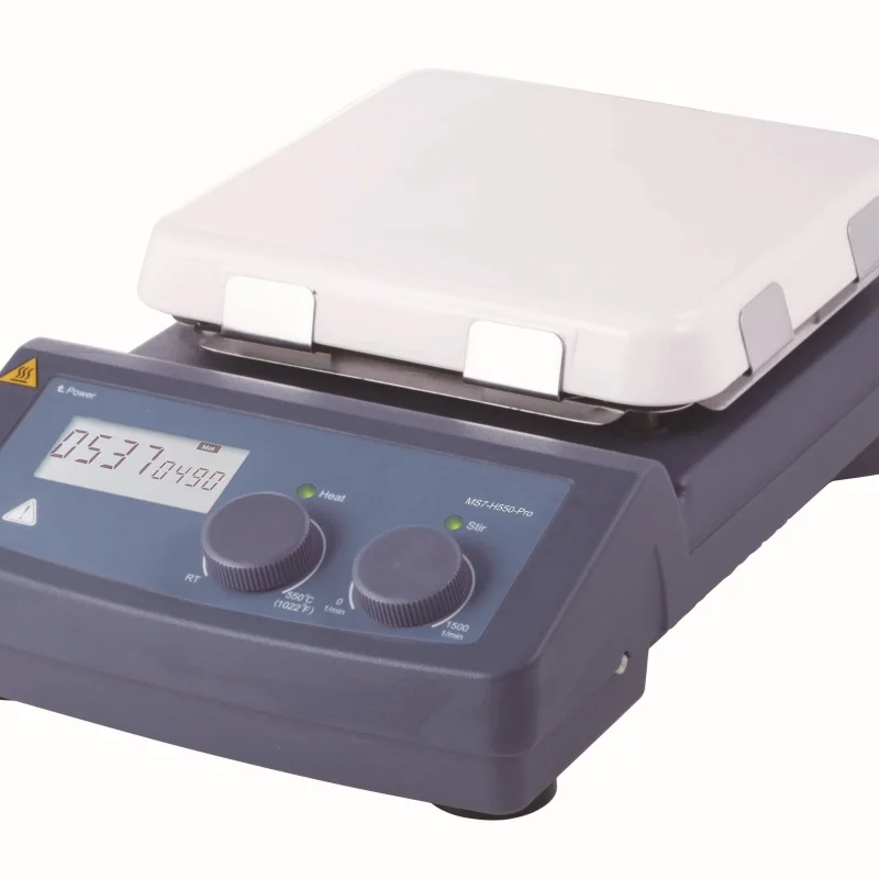 Veidt Lab DLAB MS7-H380-E LCD Digital 7 Square Hotplate Magnetic Stirrer,glass ceramic hotplate heating temperature up to 380°C