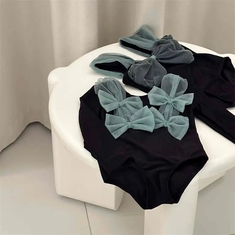2026 Super Doll Designer Original High End Summer Outdoor Stylish Mesh Bow Knot Style Swimsuit Fashion