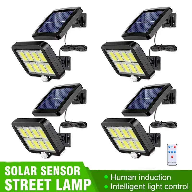 

1/2Pcs Solar Sensor Split Wall Lamp 3Mode Waterproof Motion Garden Street Lights Solar Lamp Garden Light for Garden Path160COB