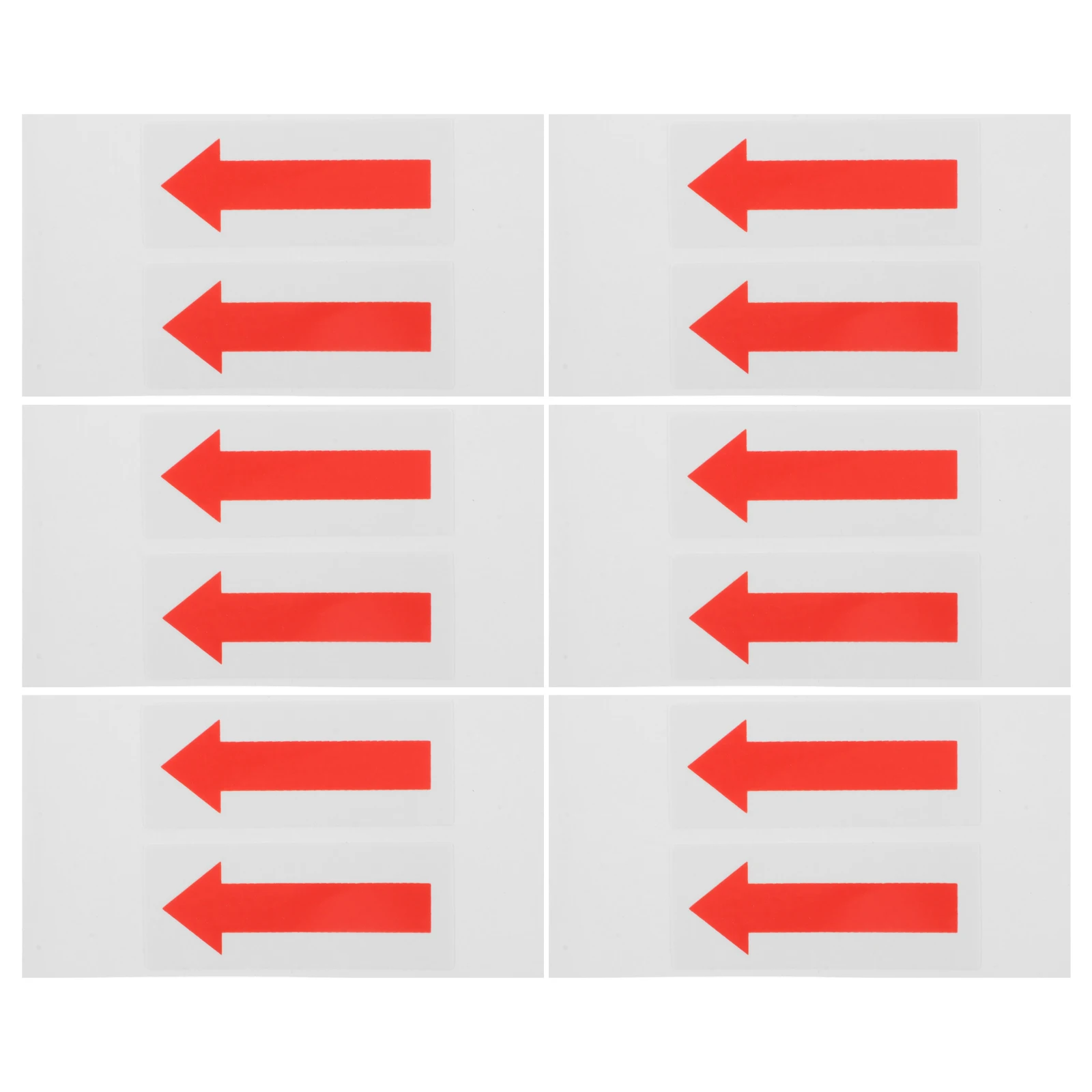 

6 Pcs Stickers Direction Arrow Directional Sign Arrows Equipment Decal Fire Action Signs Red Safety