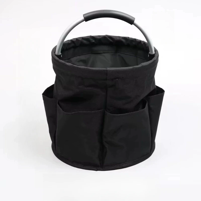 17l-折りたたみ式収納バッグ-ハンドル付き、大容量ピクニックトート、屋外清掃用キャディー、家庭旅行用多目的バスケット