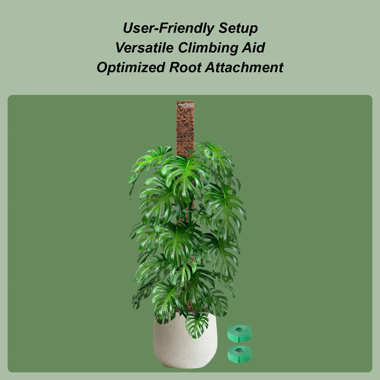 

Моховый столб для растений, поддерживающая палка для монстеры, вертикальный рост, восхождение, столб для растений для внутреннего и наружного сада, крыльца, двора, домашний декор