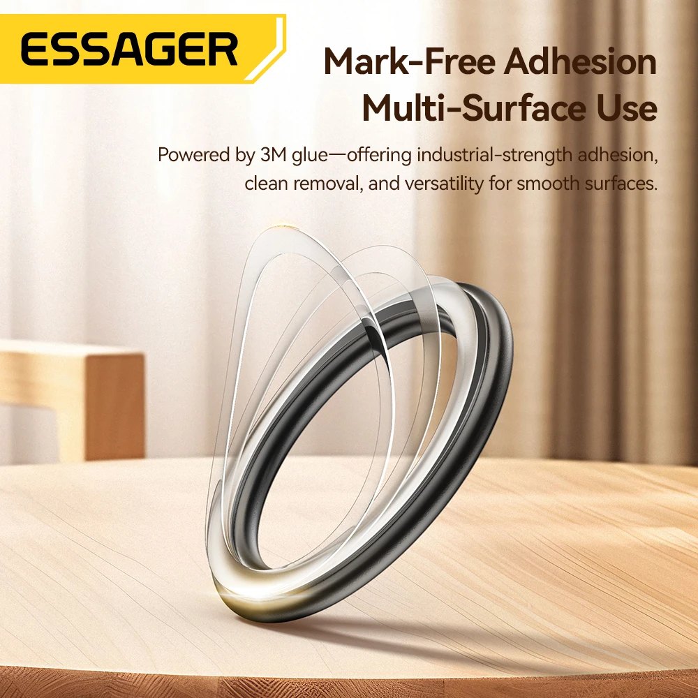 Essager حلقة معدنية مغناطيسية لهاتف آيفون 16 15 14 MagSafe مغناطيس لهواتف أندرويد لوحة ملصق خواتم لحامل شاحن لاسلكي #5