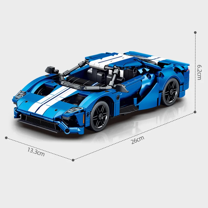 Super Sport Car Building Block 1:18 Scale Supercar For GT22 Assemble Model Pull Back Vehicle Bricks Toy Collection For Boy Gift