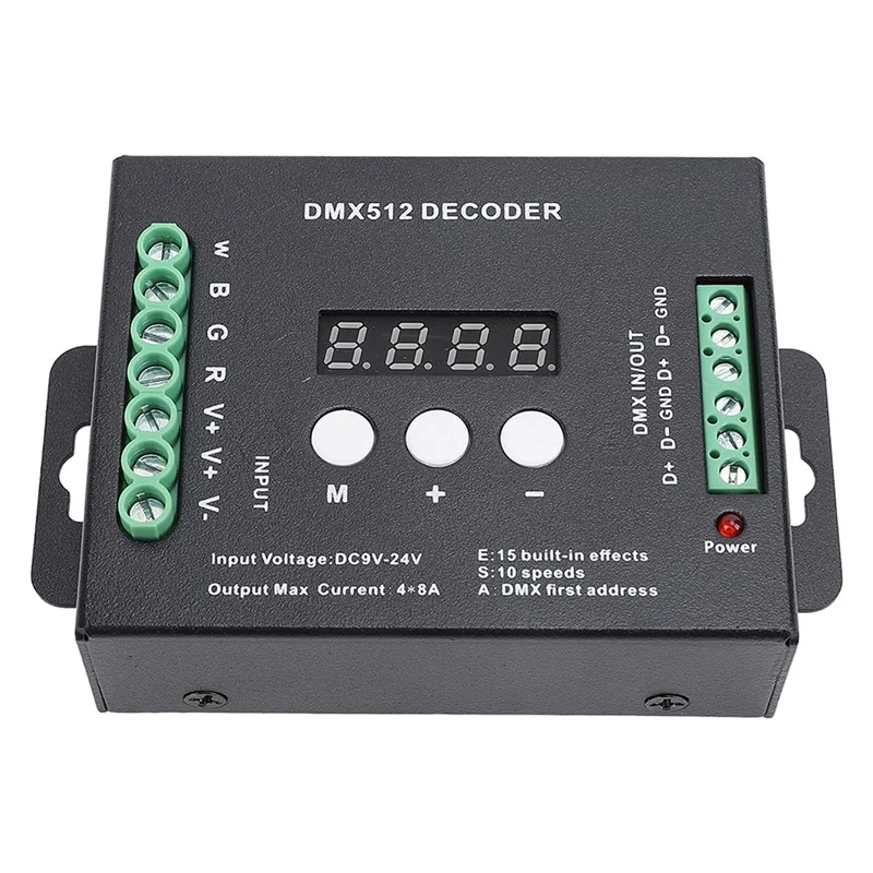 ABRS-RGBW Controller 15 Built Inlighting Effects LED Decoder LED Lighting Control Module