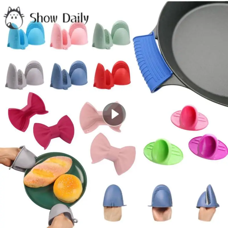 Kitchen Baking Silicone Heat Insulation Clip Anti Scalding Non Slip Gloves Household Oven Microwave Kitchen Cooking Tool