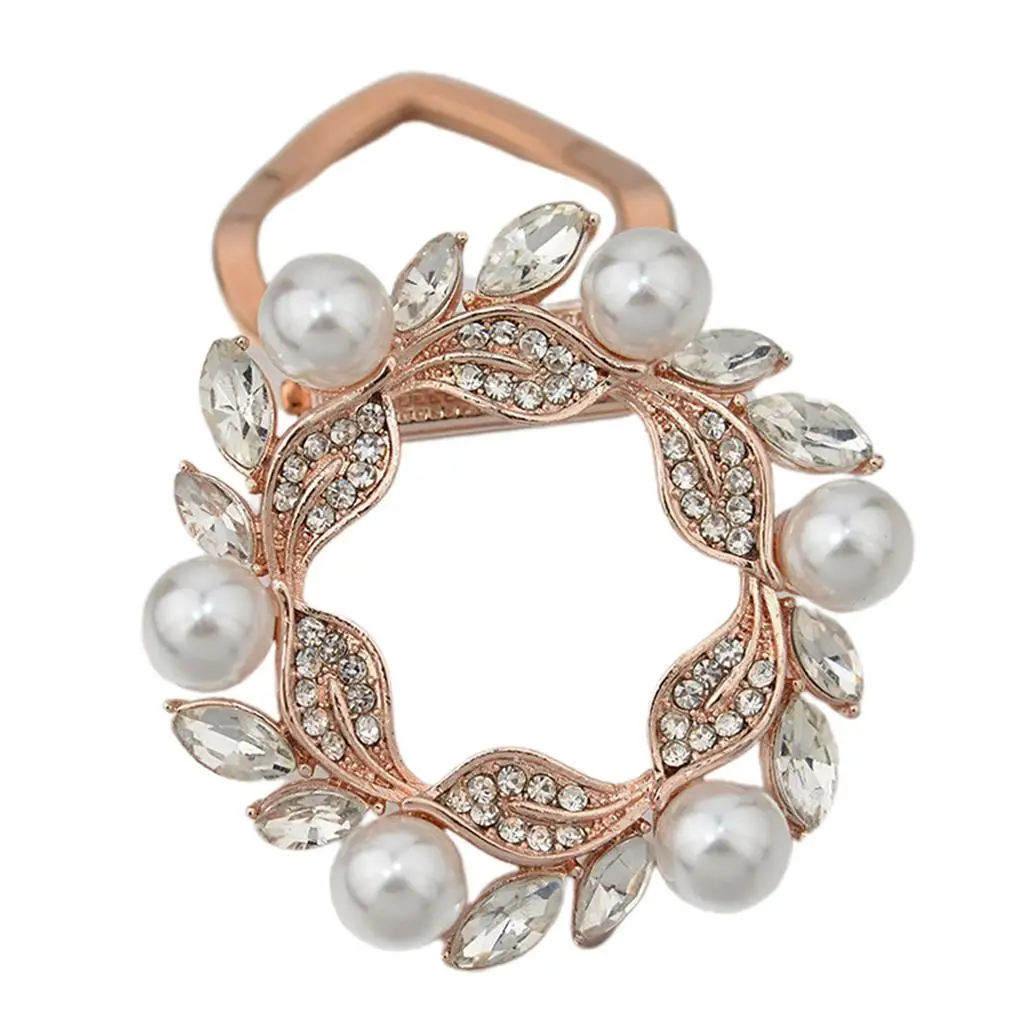 Scarf Buckle Zircon Chiffon Scarf Clips Broach Wedding Party Jewelry