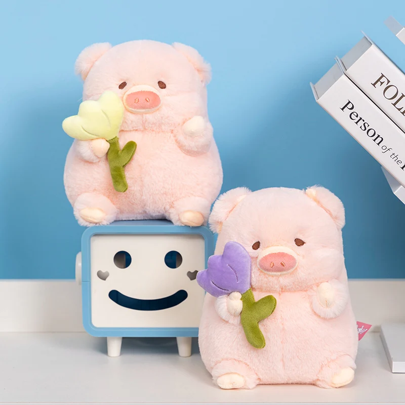 20-50cm Kawaii ดอกไม้ Angel Pig ของเล่นตุ๊กตาการ์ตูนตุ๊กตาสัตว์ Plushies ตุ๊กตาอะนิเมะนุ่มของเล่นสําหรับของขวัญวันเกิดหญิง