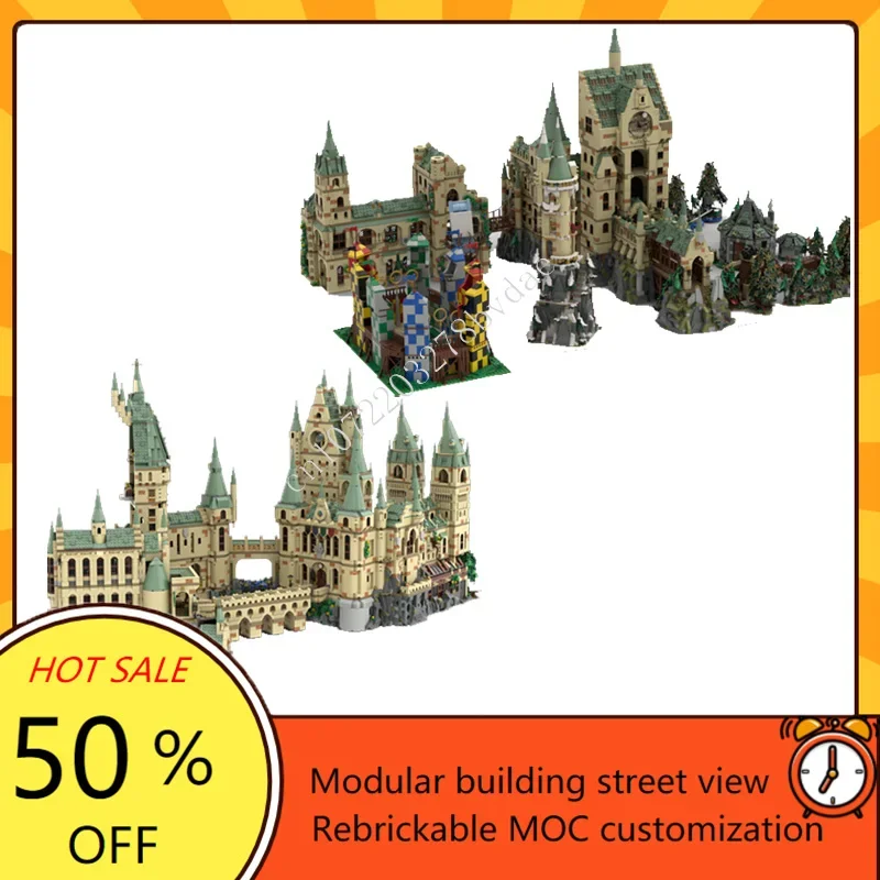 

MOC Средневековый замок, модель-головоломка на заказ, идеальный модульный замок, техническая сборка «сделай сам», образовательный набор, игрушка, детская праздничная игрушка в подарок