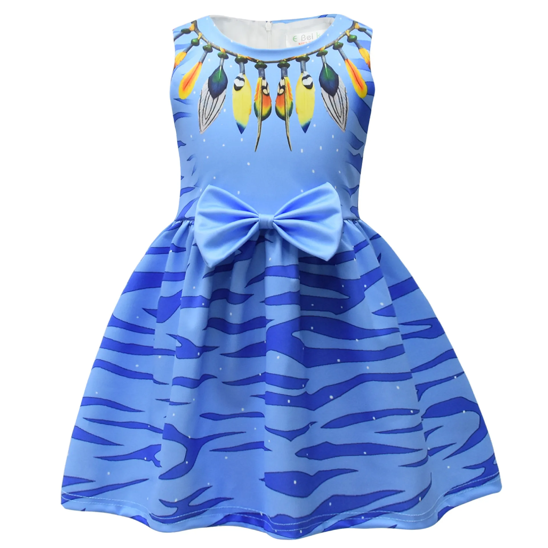 

Cute Girls Costume Cospaly Dresses Summer Sleeveless Cartoon Bowknot Princess Dress Birthday Gift Performance Casual Clothes