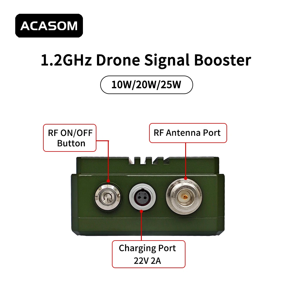 1.2GMHz  1160MHz 1280MHz  10W 20W Drone  FPV Signal Amplifier Extender Signal Booster Drone Range Extender