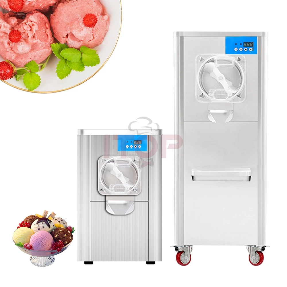 Máquina de helado vertical comercial: máquina automática de helado duro de 1300 W, alta capacidad 8-10 l/h con diseño de acero inoxidable)
