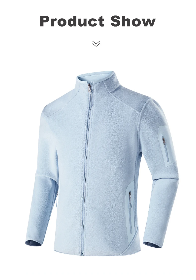 JNLN Herren Damen Winter Fleecejacke Outdoor Winddichte Thermojacke Unisex Wander-, Camping-, Kletter- und Sportjacke – Detail 14