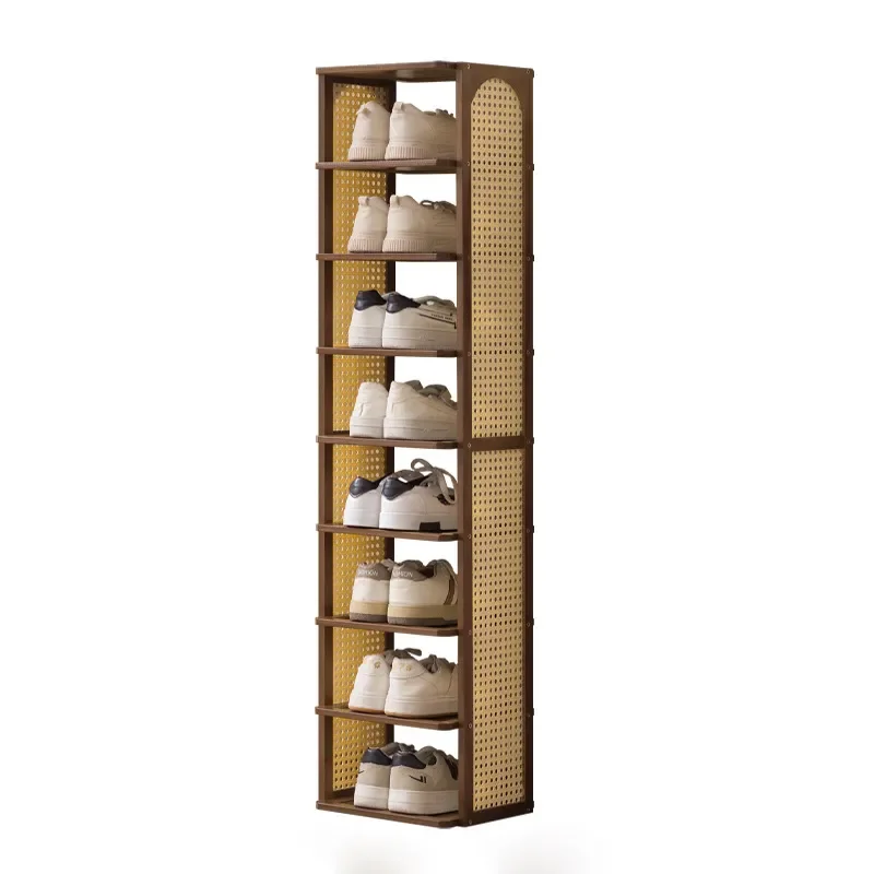 Slim Entryway Shoe Rack Narrow Door Storage Cabinet Space Saving Organizer for Apartment Hallway Modern Minimalist Design