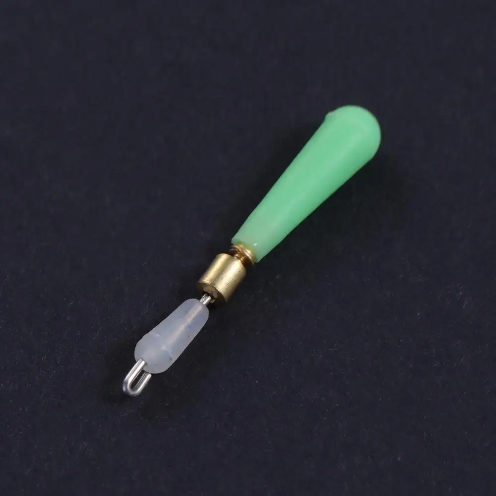 20pcs Silicone Fishing Floats Seat Copper Head Swivel Fishing Bobber Float Durable Single Hook Sub-Line Clamp Connector Fishhook