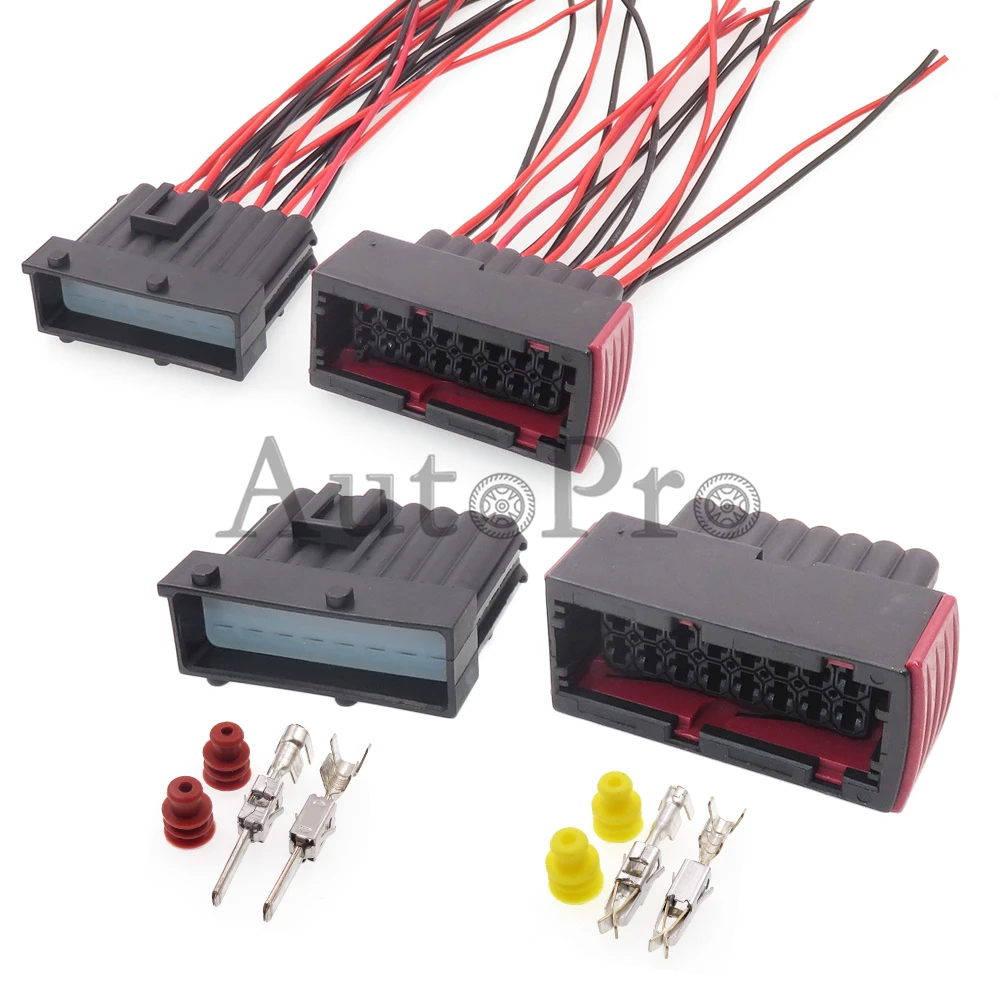 

1 Set 16 Hole 1-965427-1 Car AC Assembly Male Female Docking Socket Automobile Wiring Harness ECU Connector 1-964449-1