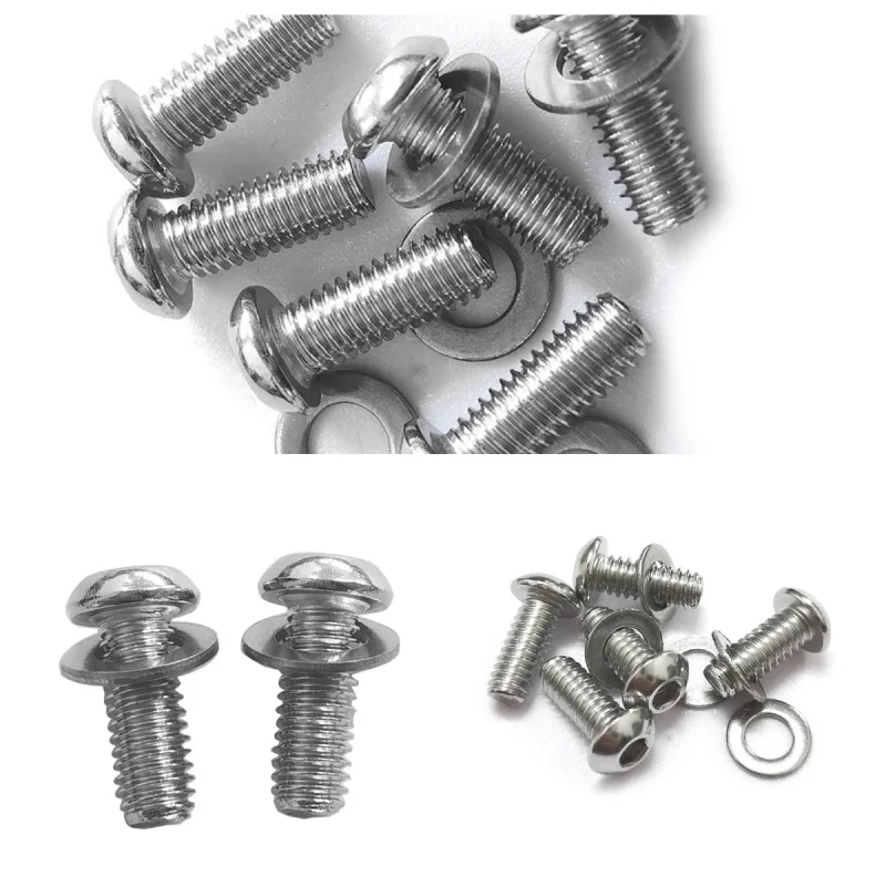 

6 PCS Stainless Derby Cover Screw Bolt & Washers For Harley Dyna Wide Glide FXDWG Night Train Ultra Limited 1/4"-20