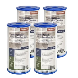 Coronwater-Cartouche filtrante en polyester plissé pour toute la maison, filtre à sédiments, 4.5x10 pouces, lot de 4