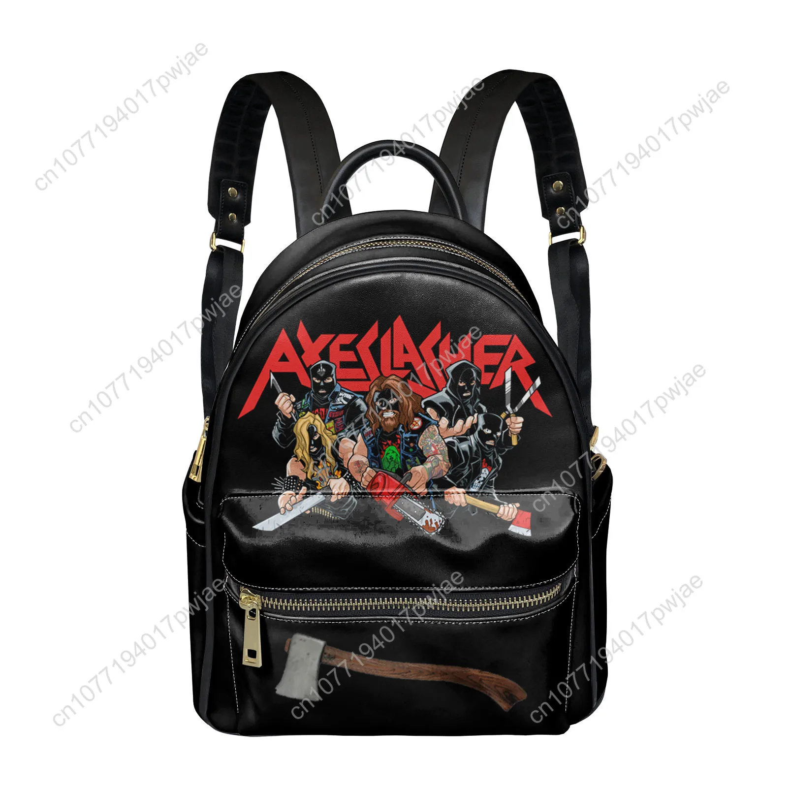 Axeslasher Metal Rock Band Backpack Womens Men Personalized Double Shoulder Bag Business Travel Bookbag Rucksack Gift Daypack