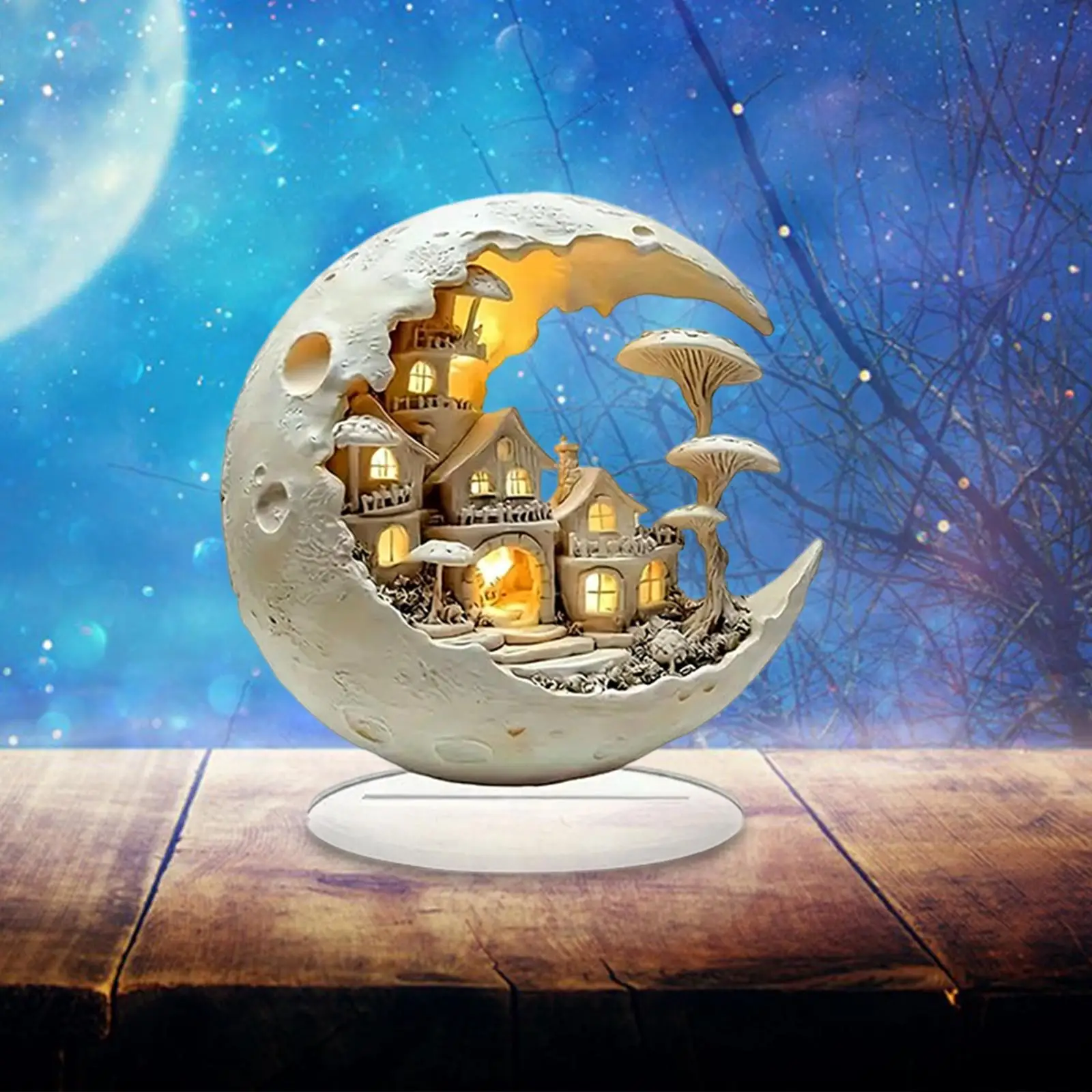 

Декорации для Рамадана 2026: Современная акриловая табличка с изображением Луны для стола, с надписью «Ид Мубарак», для спальни и гостиной