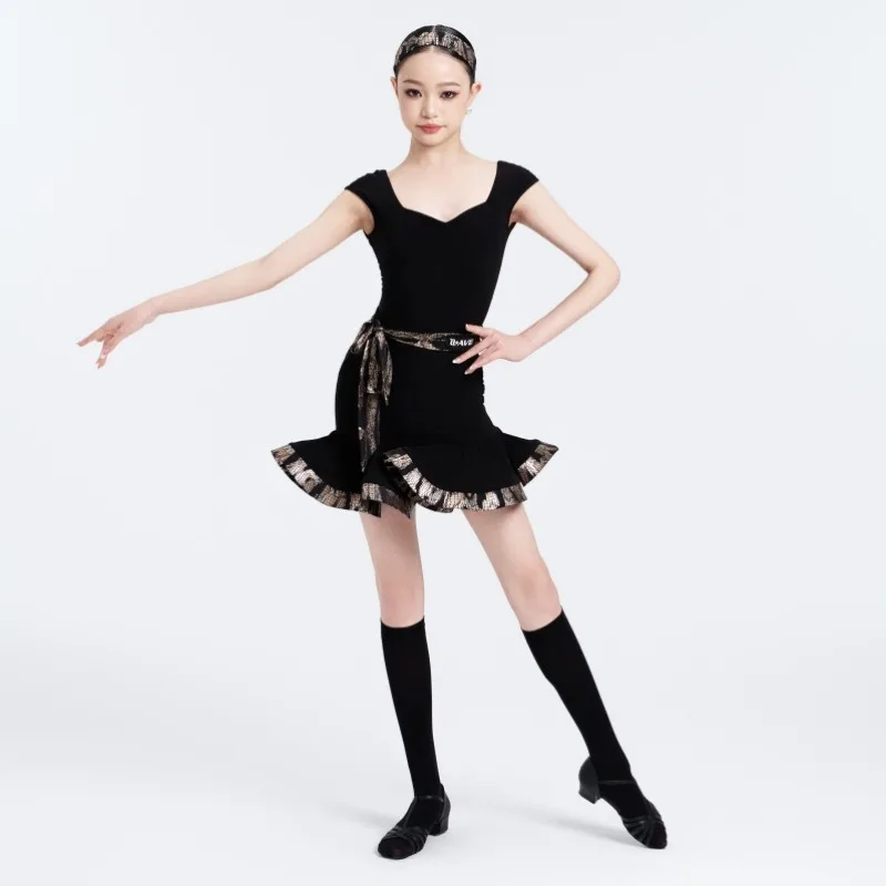 

UK Latin Dance Wear for Girls Kids: Radiant Serpent Design Children's Dance Set Ballroom dance costumes
