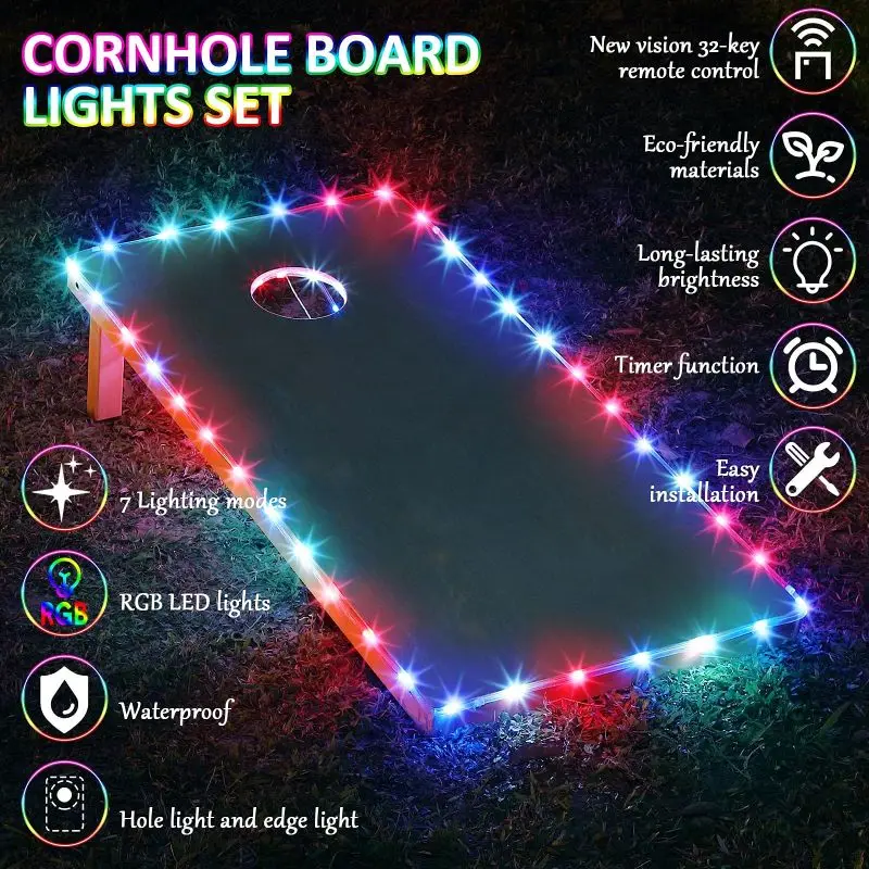 Cornhole Light String - Night Play 2