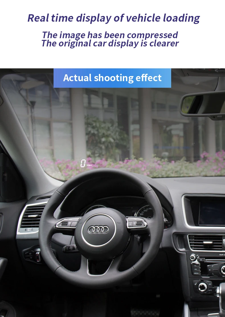 ينطبق Yitu HUD على جهاز عرض العرض الرئيسي الخاص المخفي المعدل الأصلي 09-17 Audi Q5
