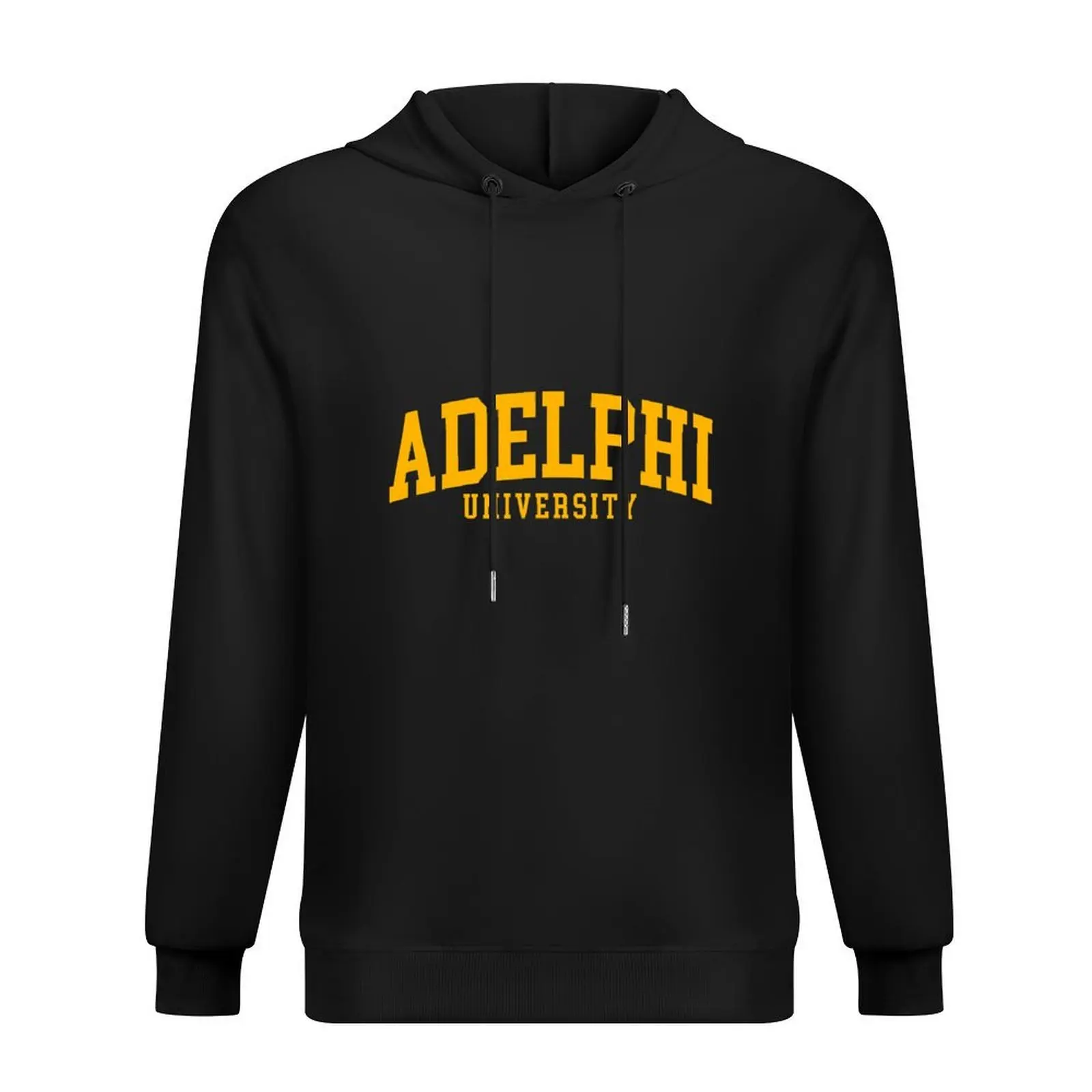 

adelphi university - college font curved Hoodie autumn jacket men men's clothing autumn new products graphic hoodies