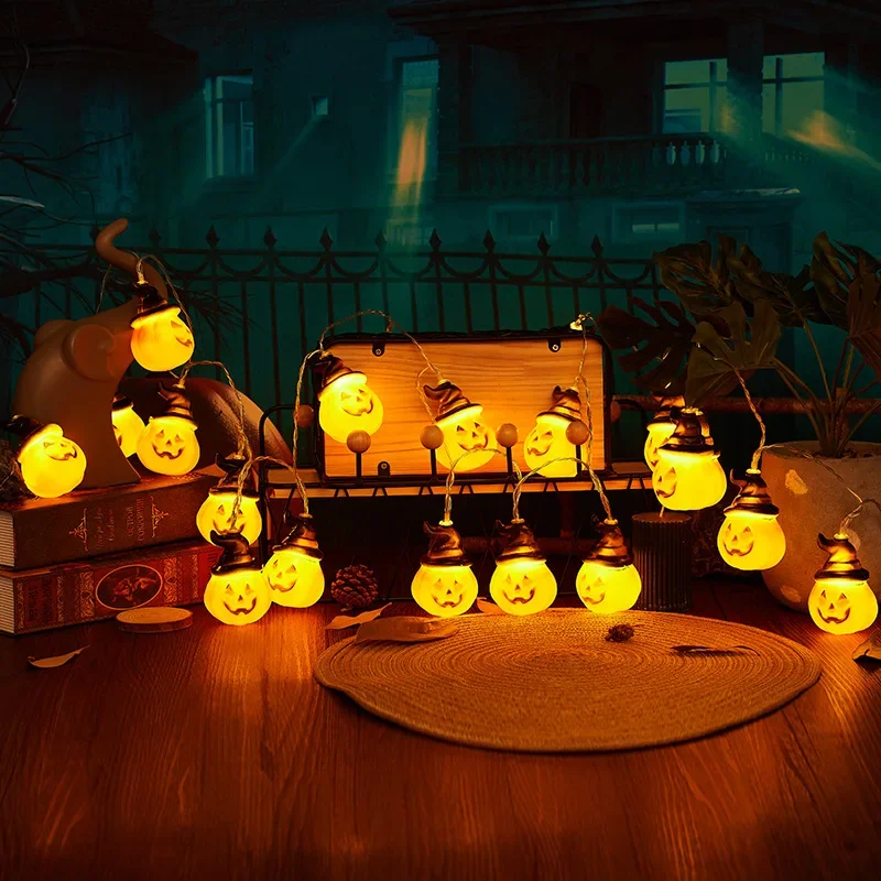 3M 20LED Halloween String Lights Flickering Flameless Luminous Candle Halloween Garden Home and Courtyard Decoration