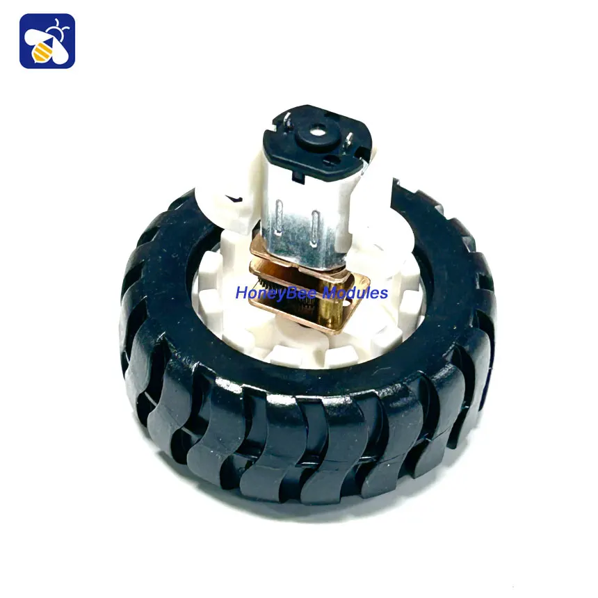 N20 Geared Motor 6V Micro DC Gear Motor Low Speed Motor with D-Shaft Rubber Tyre Kit