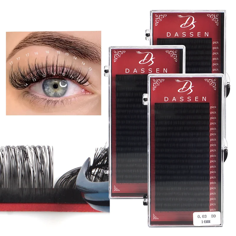 20 lines 0.07mm thickness Faux mink lashes individual soft eyelash extension false eyelashes