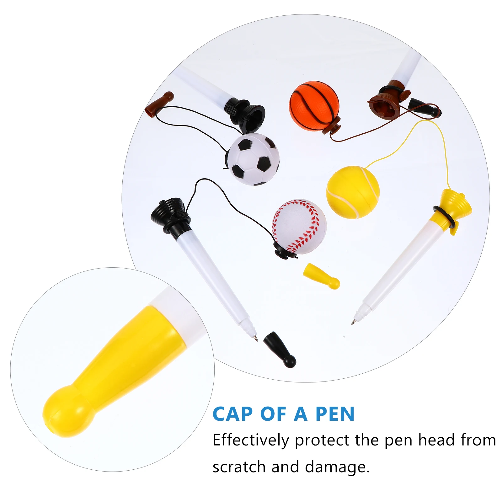 

8pcs Bouncing Pens Eco Cartoon Theme Gel Pens Writing Stationery Daily Use Birthday Party Christmas