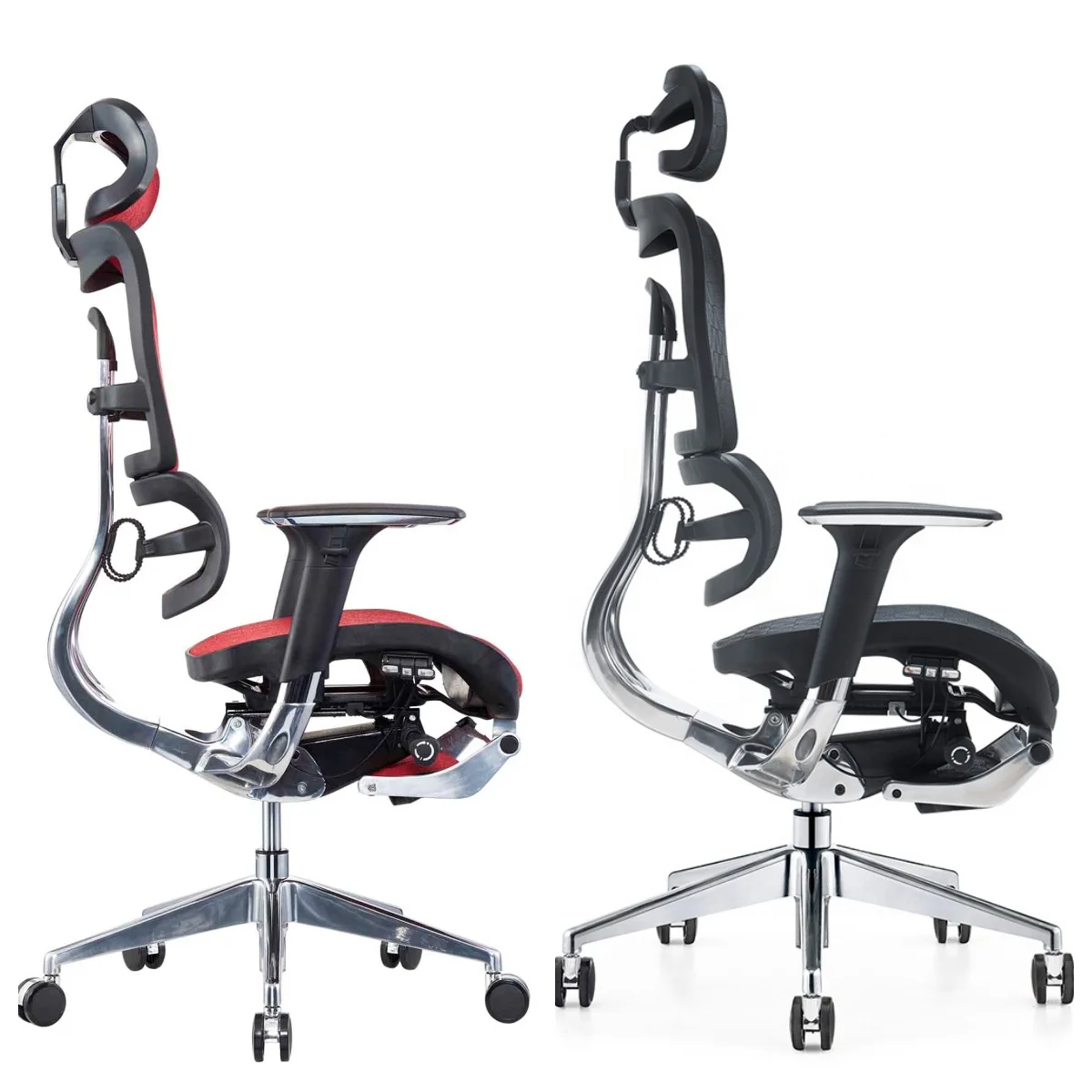 

3D Armrest Luxury High Back Commercial Chair Solid Aluminum Frame Ergonomic Gaming Chair With Footrest