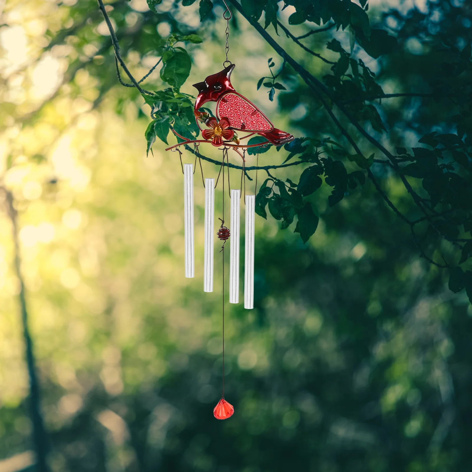 

10Pcs Aluminum Wind Chimes Tube Set Silver 10Cm Hollow Craft Pendant for DIY Hanging Decorations Outdoor Wind Bell Accessories