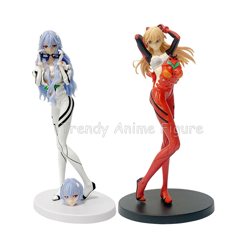 22cm NEON GENESIS EVANGELION Eva Ayanami Rei Asuka Action Figure Toys PVC Anime Collection Model Desktop Ornaments Child's Gifts