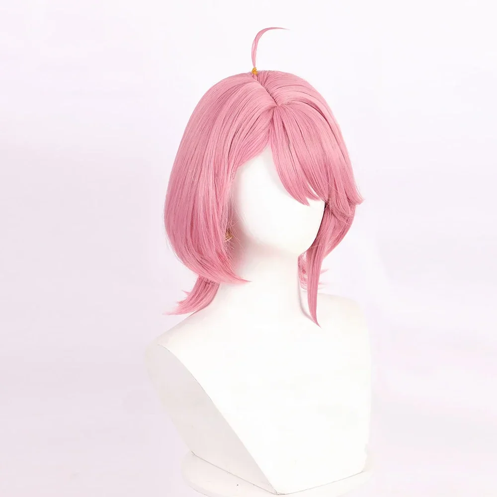 New Anime Dandadan Aira Shiratori Cosplay Wig Women Pink Short Hair Heat Resistant Synthetic Wigs Cap Halloween Carnival Prop