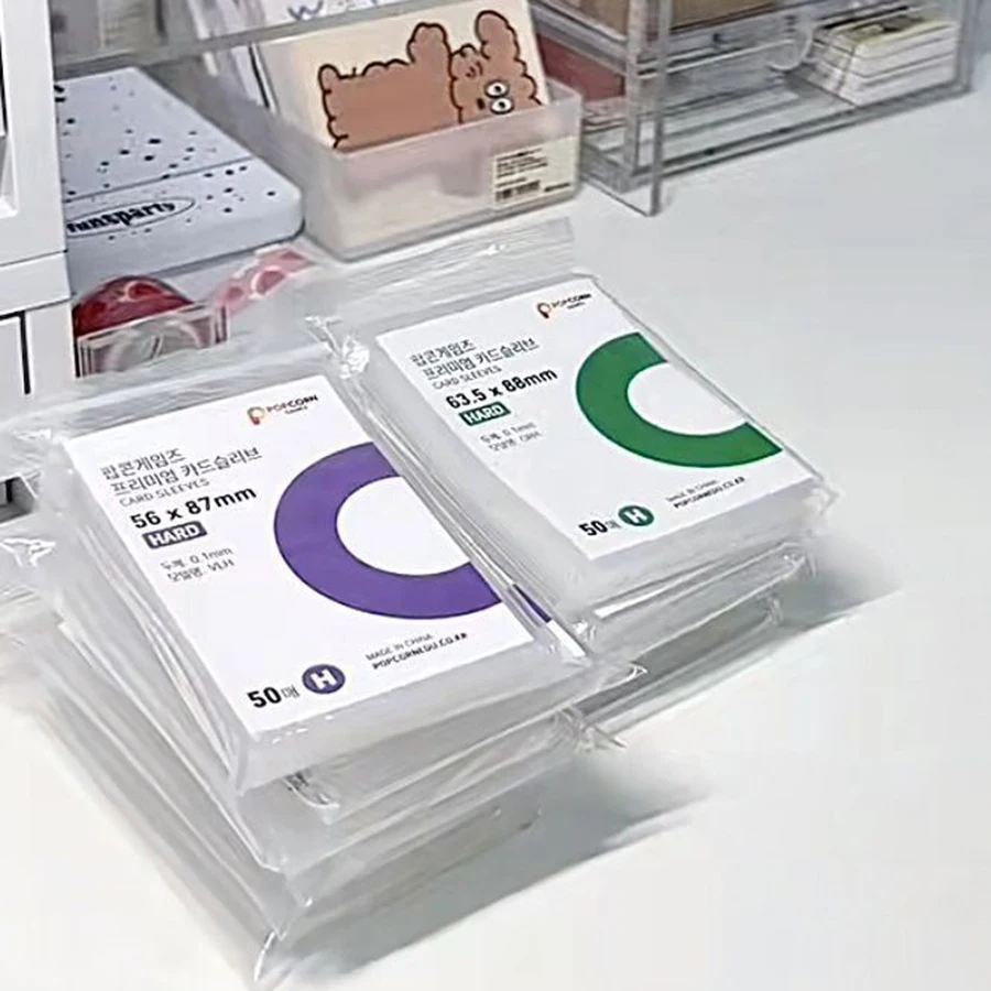 SKYSONIC 50 Stück/Packung transparente Hüllen, 56 x 87 mm/59 x 92 mm/70 x 100 mm Topload Kpop-Taschen, Postcatds Idol-Kartenhalter – Detail 2