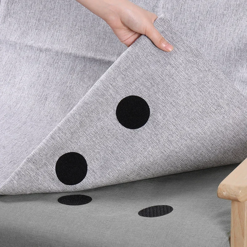 5/10/20pcs Sofa Cushion Fixing Stickers Self-Adhesive Fastener Hook Loop Strips Sofa Mat Bed Sheet Carpet Anti Slip Mat