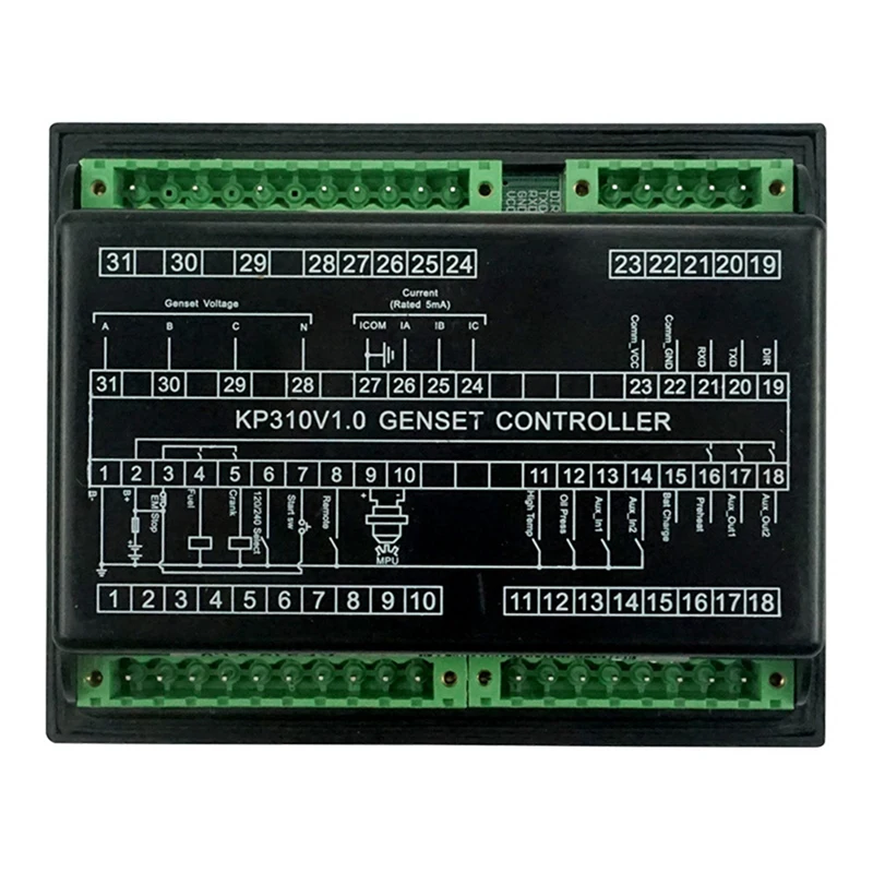 ABJI-KP310V1.0 KP310 V1.0 وحدة مولد الديزل عن بعد سارت وإيقاف التحكم المولد LED لوحة عرض أرقام